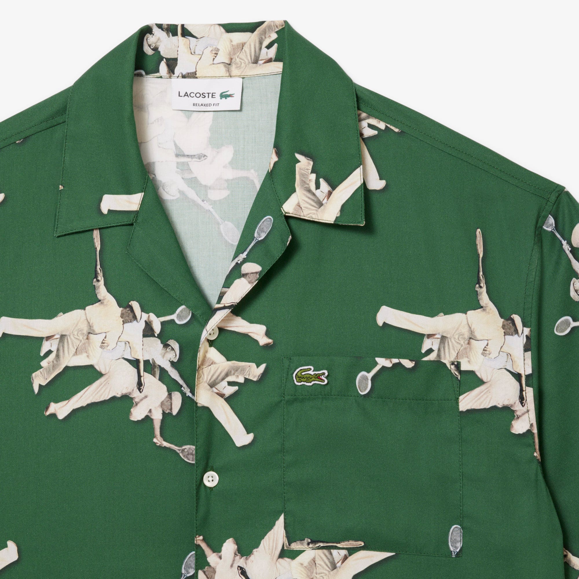 Men's Relaxed Fit René Lacoste Print Shirt - Button Down Shirts