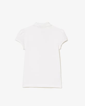 Kids' Scalloped Collar Mini Piqué Polo