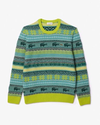 Pull motif Fair Isle en alpaga et laine