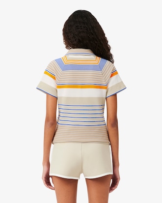Runway Slim Fit Striped Piqu&eacute; Polo Shirt