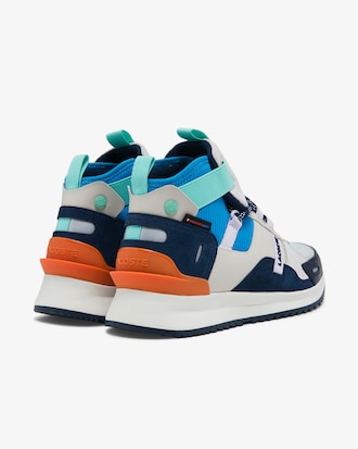 Women's Run Breaker Textile and Leather High-Top Sneakers