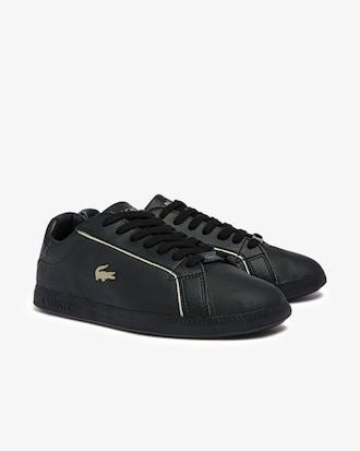 Women's Graduate Leather Metallic Detailing Sneakers