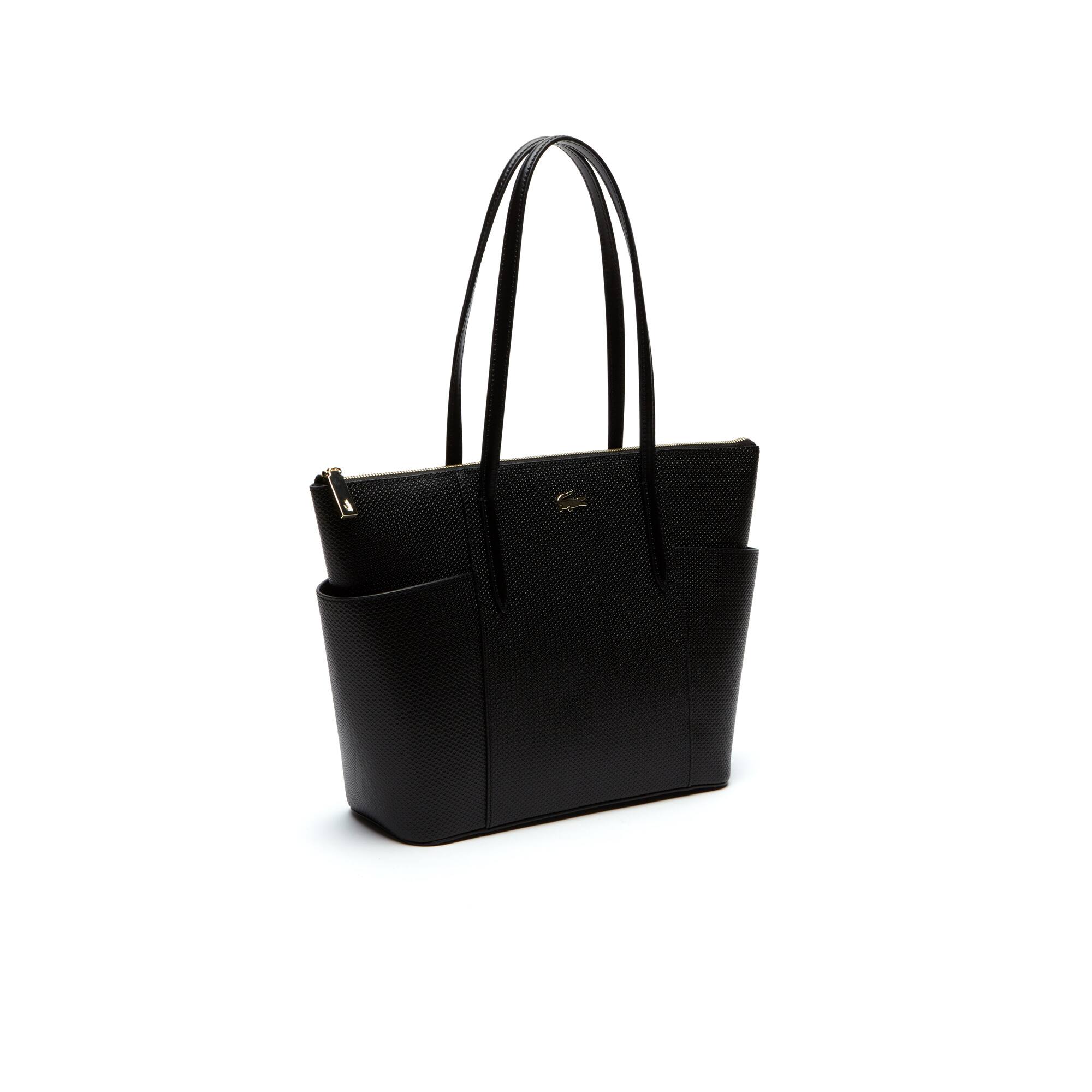 Women S Chantaco Piqué Leather Zip Pockets Tote Bag Women S Chantaco Piqué Leather Zip Pockets Tote Bag
