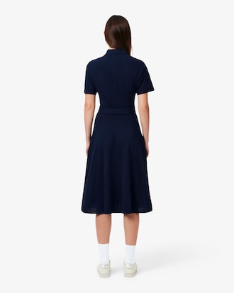Women's Flared Mini-Piqu&eacute; Polo Dress