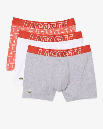 Men's Logo Print Boxer Briefs 3-Pack