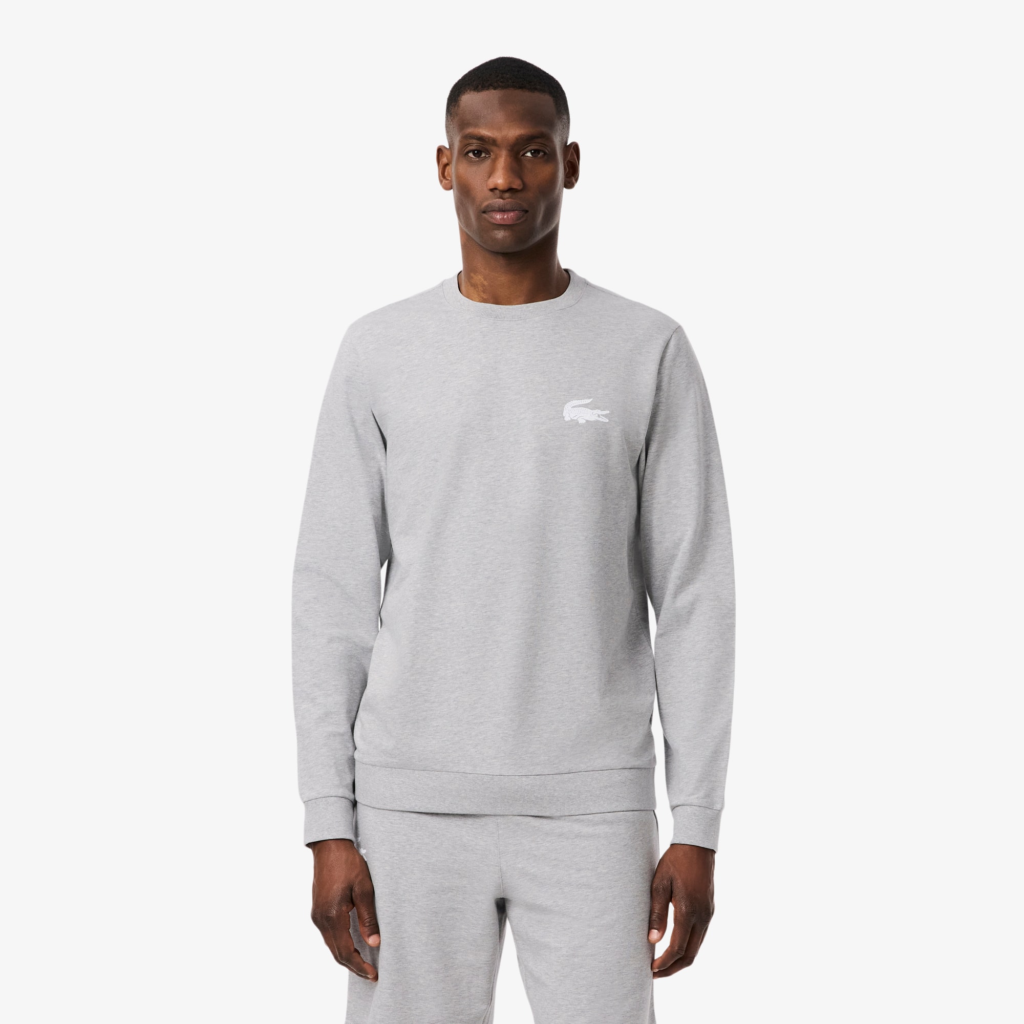 Lacoste Men's Fleece Lounge Hoodie - Xxl In Gray