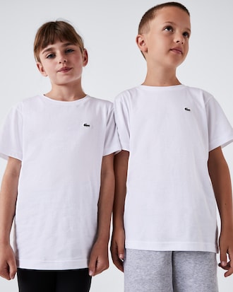 Kids' Crew Neck Cotton Jersey T-Shirt 