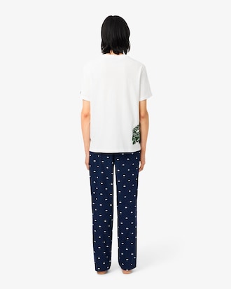 Printed Poplin Pajama Pants