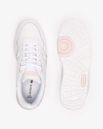 Sneakers deportivas de piel con clip en T para mujer