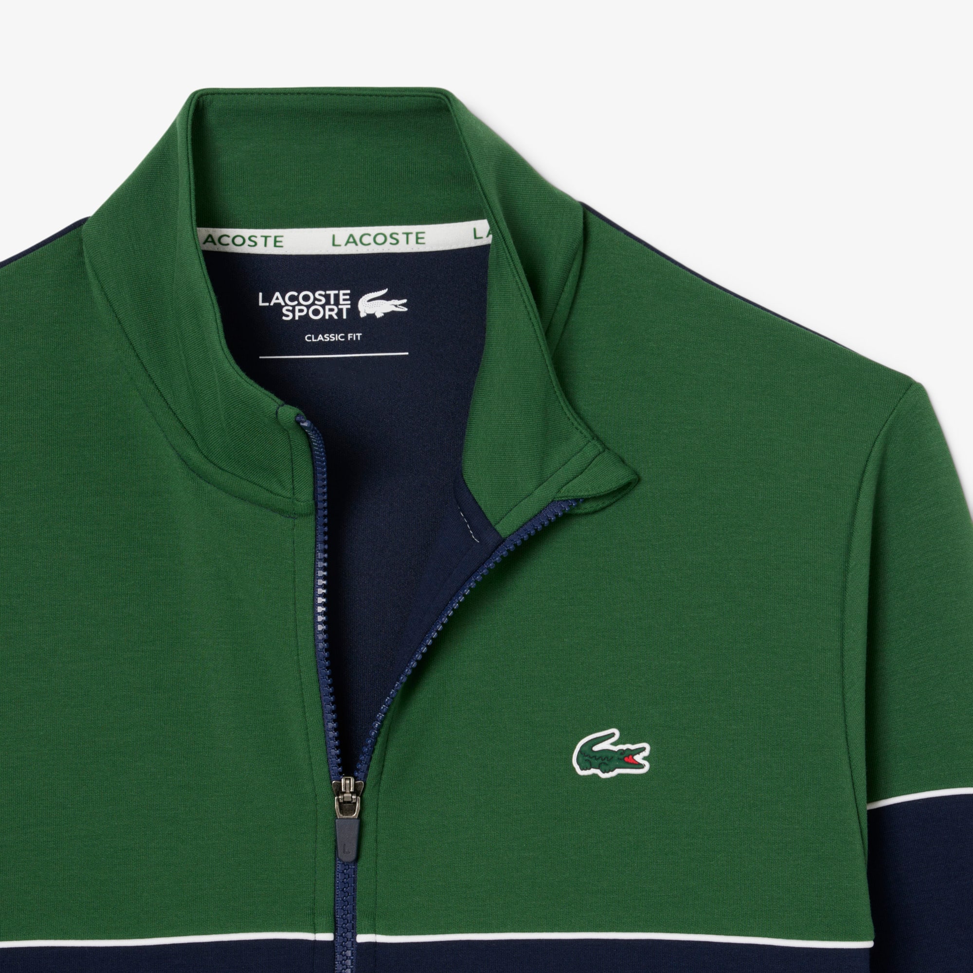 LACOSTE クラシックフィット ジャージ US M ネイビー/グリーン LACOSTE クラシックフィット ジャージ US M ネイビー/グリーン