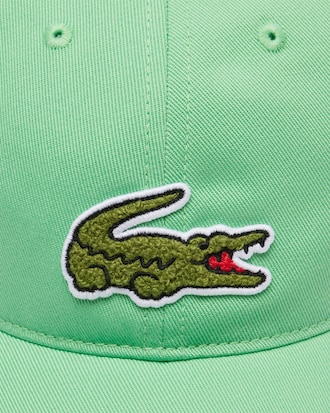Unisex Crocodile Badge Cotton Twill Cap