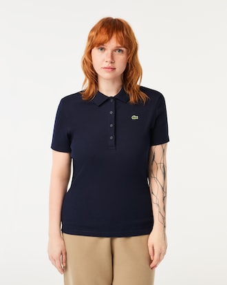 Women's Slim Fit L.12.D Ribbed Cotton Polo