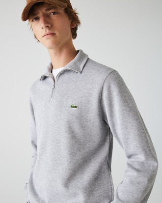Men's Zip-Up High-Neck Sweatshirt