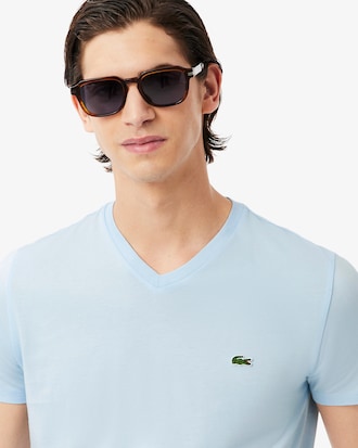 T-shirt homme à col en V en jersey de coton pima