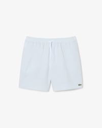 Men's Mid Length Striped Textured Swim Trunks