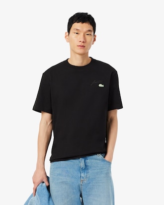 Men's Heavy Jersey Embroidered Signature T-Shirt