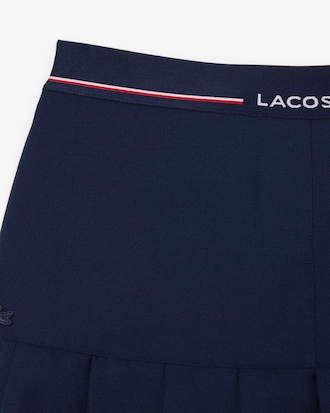 Women's Short Pleated Wool Blend Skirt