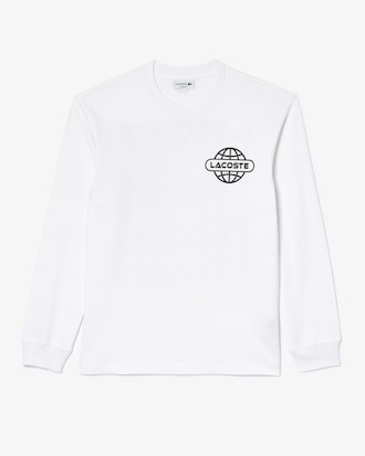 Unisex Men's Long Sleeve Relaxed Fit Branded T-Shirt