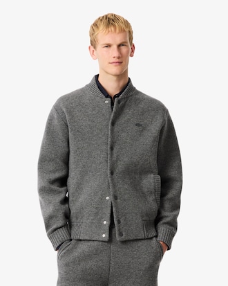Chamarra Bomber De Jersey De Lana Merino