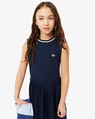 Kids' Sleeveless Pleated Jersey Dress
