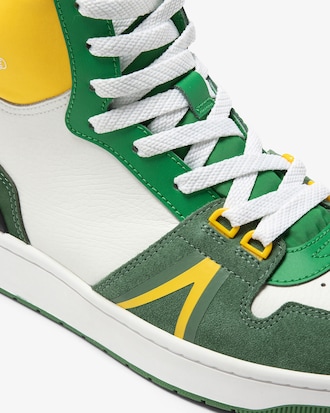 Men's L001 Leather Colorblock High-Top Sneakers