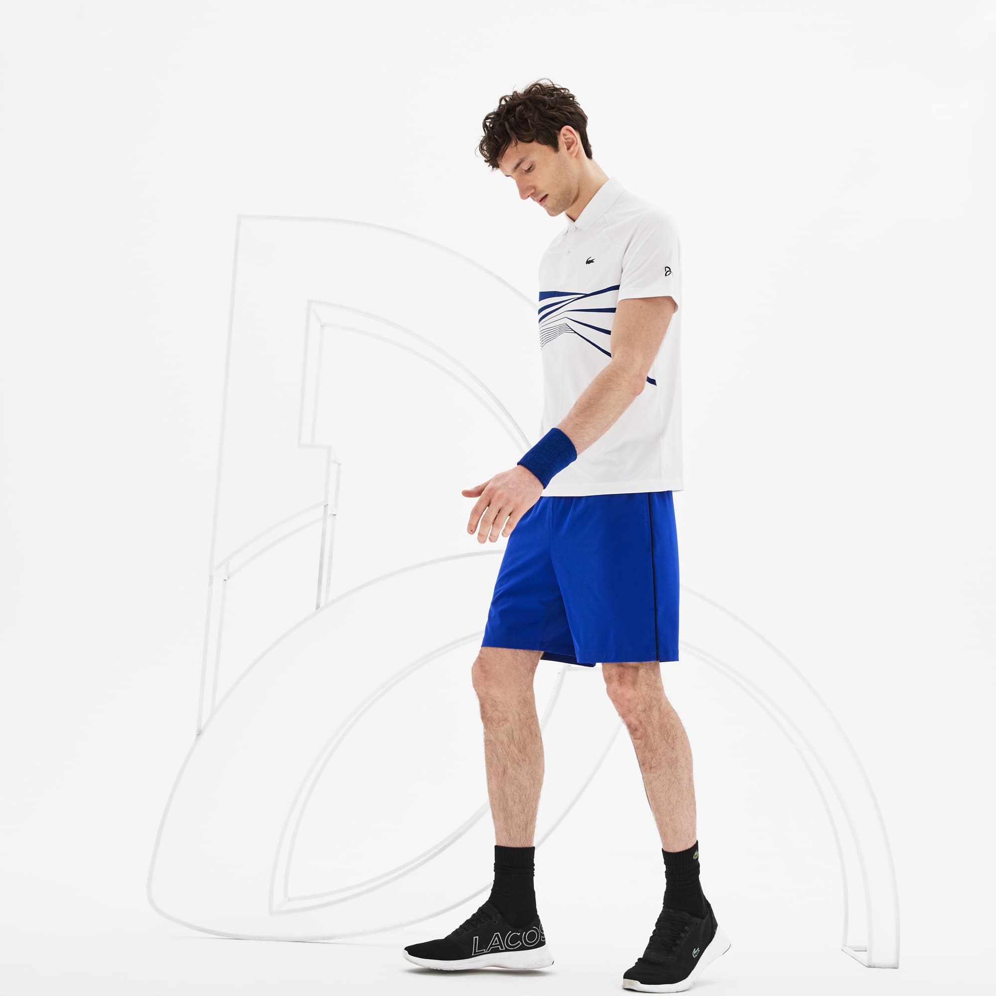 Lacoste Mens Novak 7 Stretch Woven Short