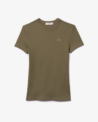 Women's Slim Fit Ribbed Cotton T-Shirt