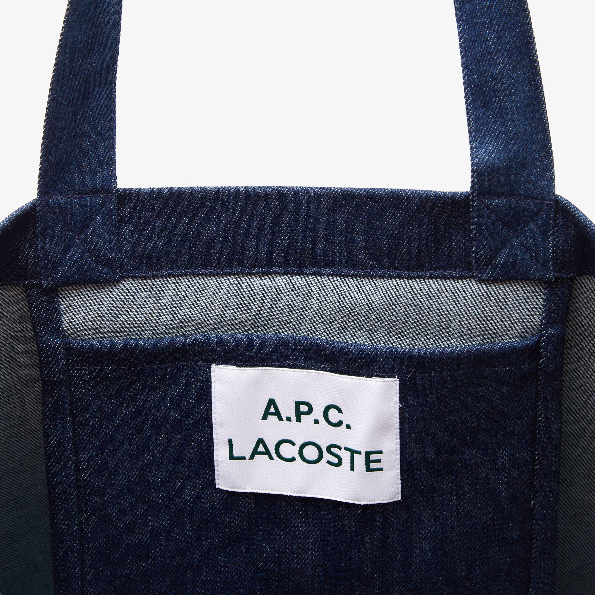 Unisex Lacoste x A.P.C. Japanese Denim Small Tote