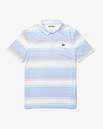 Polo Lacoste SPORT golf el&aacute;stico transpirable con rayas de colores para hombre