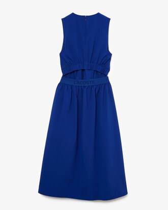 Women's Elasticized Waist Open Back Tank Top Dress