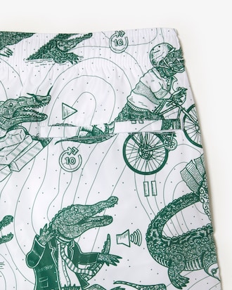 Men&rsquo;s Lacoste x Netflix Printed Swim Trunks