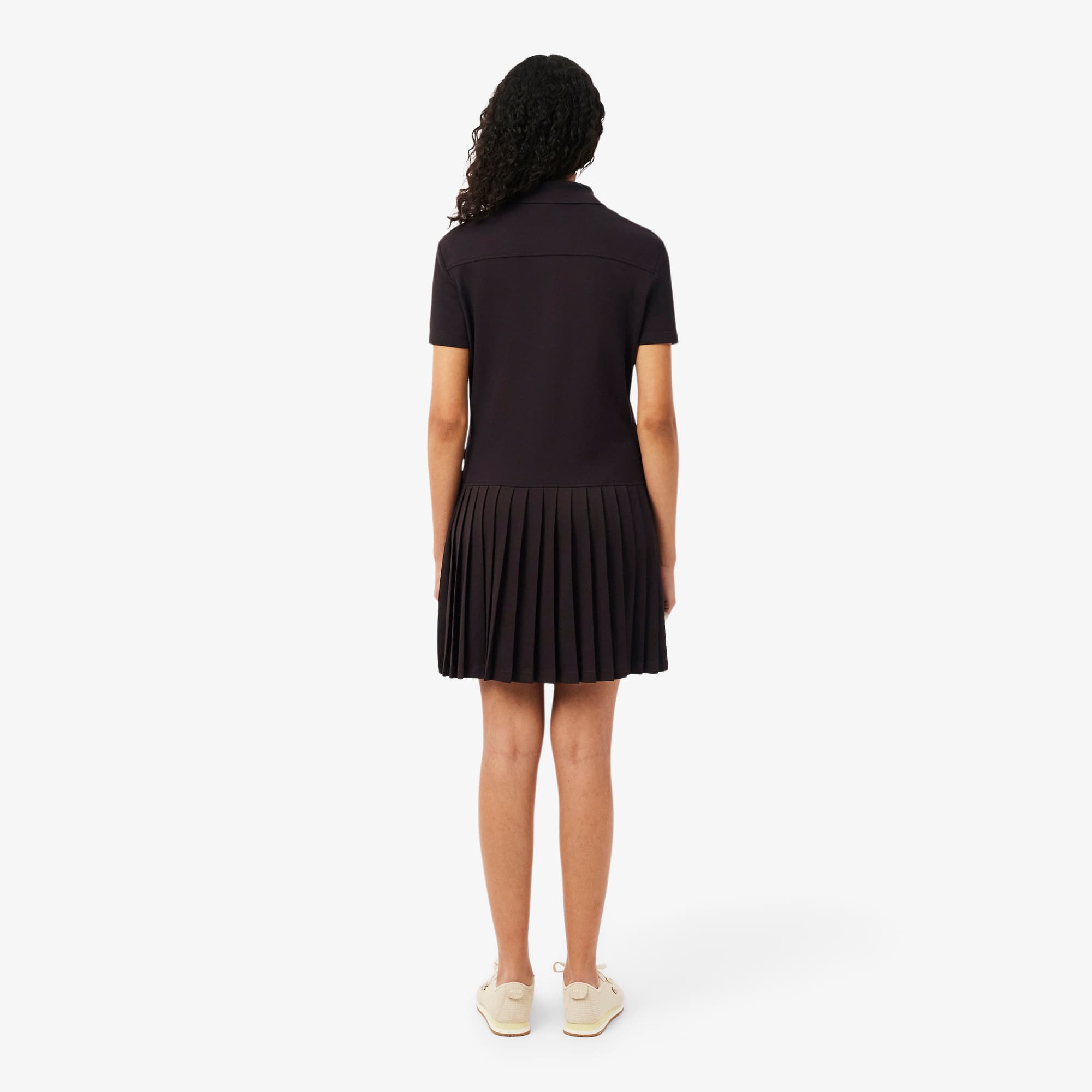 Stretch Piqué Pleated Polo Dress - Dresses - New In 2026 | Lacoste