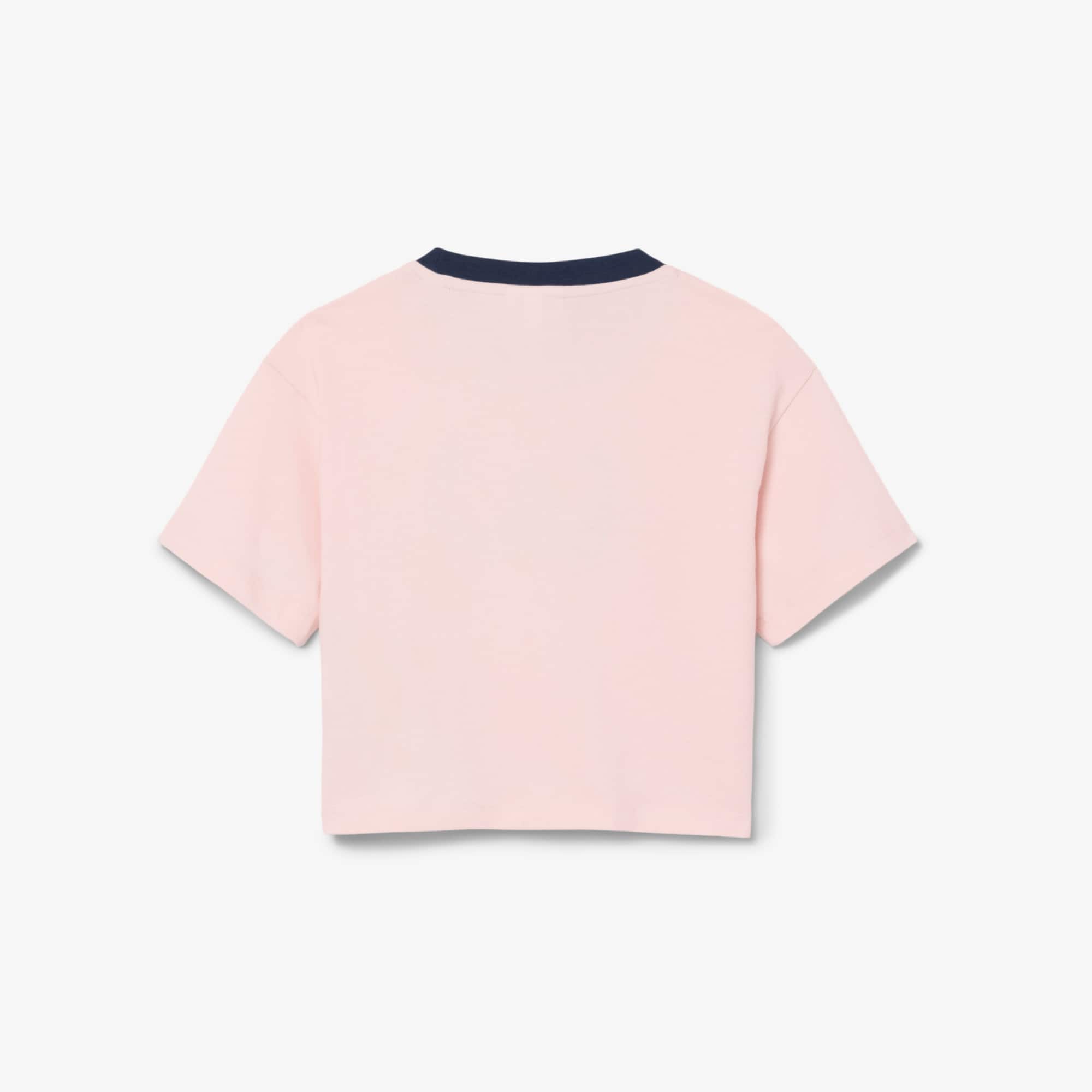 Contrast Badge Cotton T-Shirt