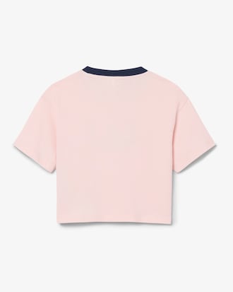 T-shirt coton badge contrast&eacute;