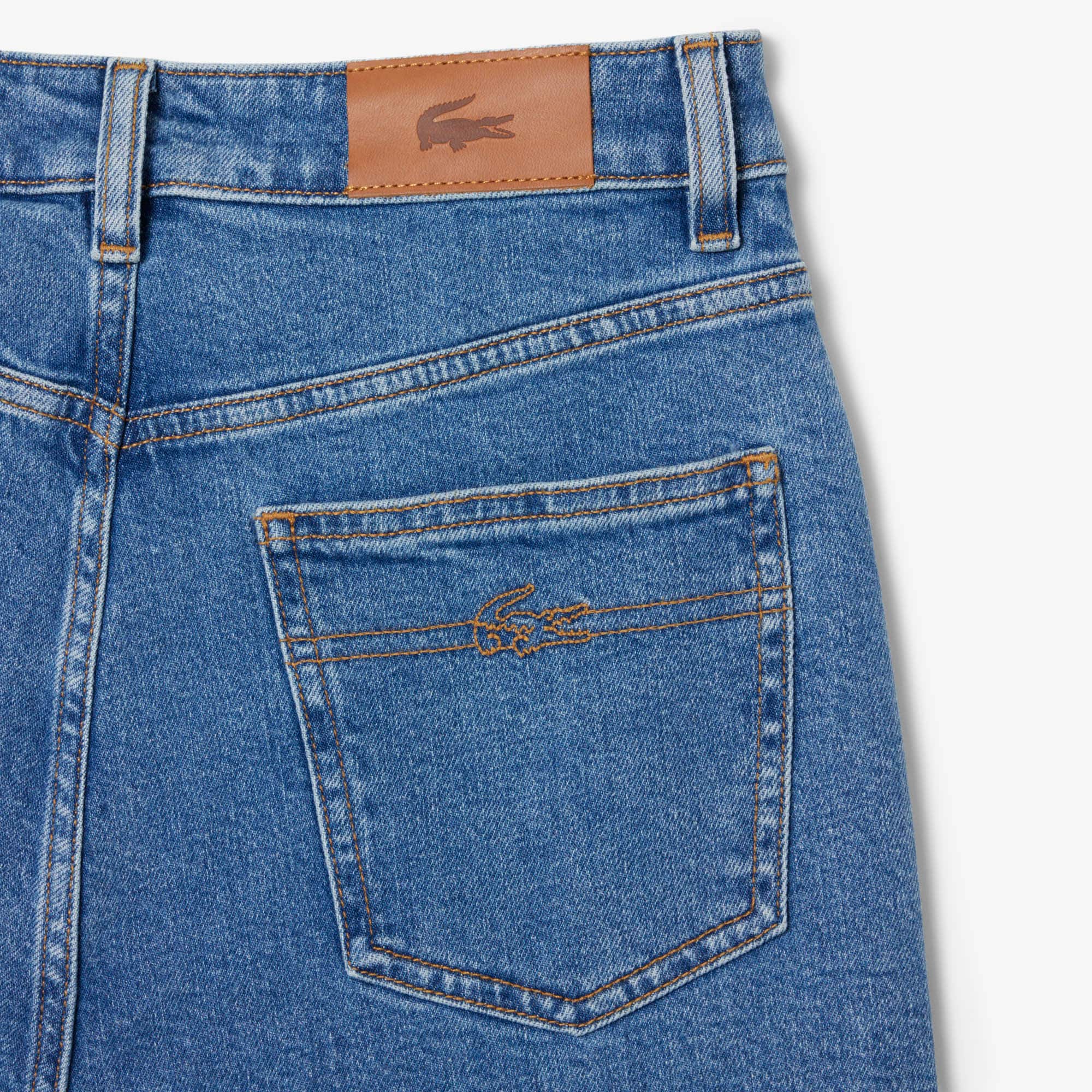 Straight Cut High Waist Denim Jeans
