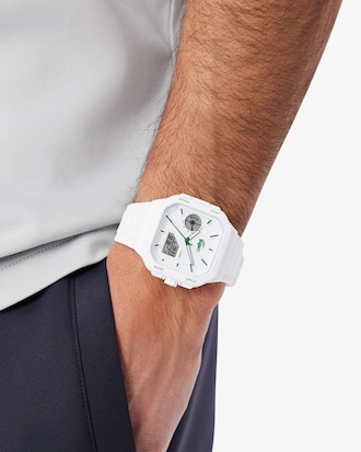 LC33 Analog and Digital Square Silicone Watch