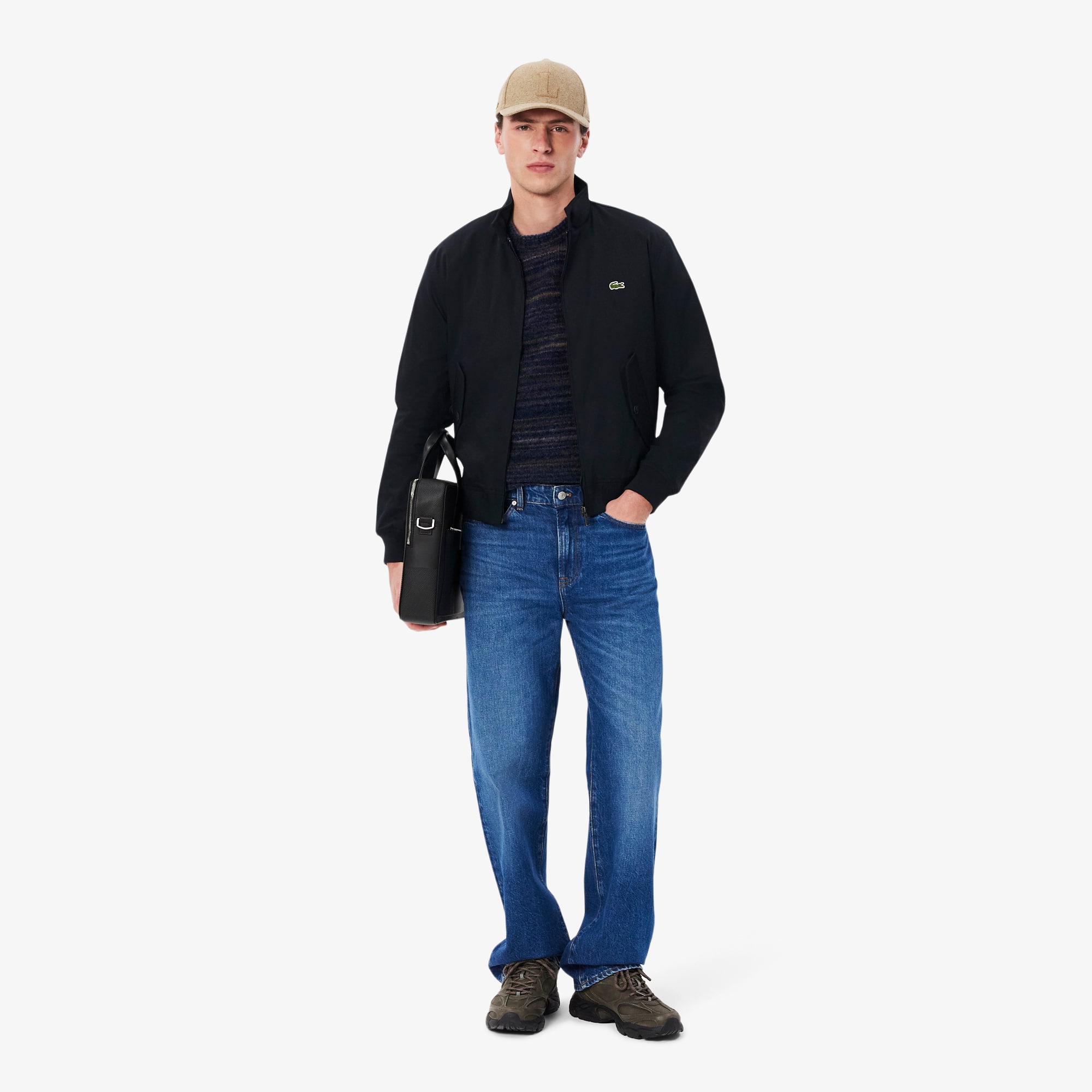 Men's Water-Repellent Twill Harrington Jacket - Jackets & Coats
