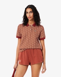 Polo de corte slim con monograma para mujer