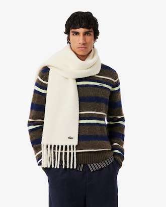 Unisex Fringed Alpaca Wool Scarf