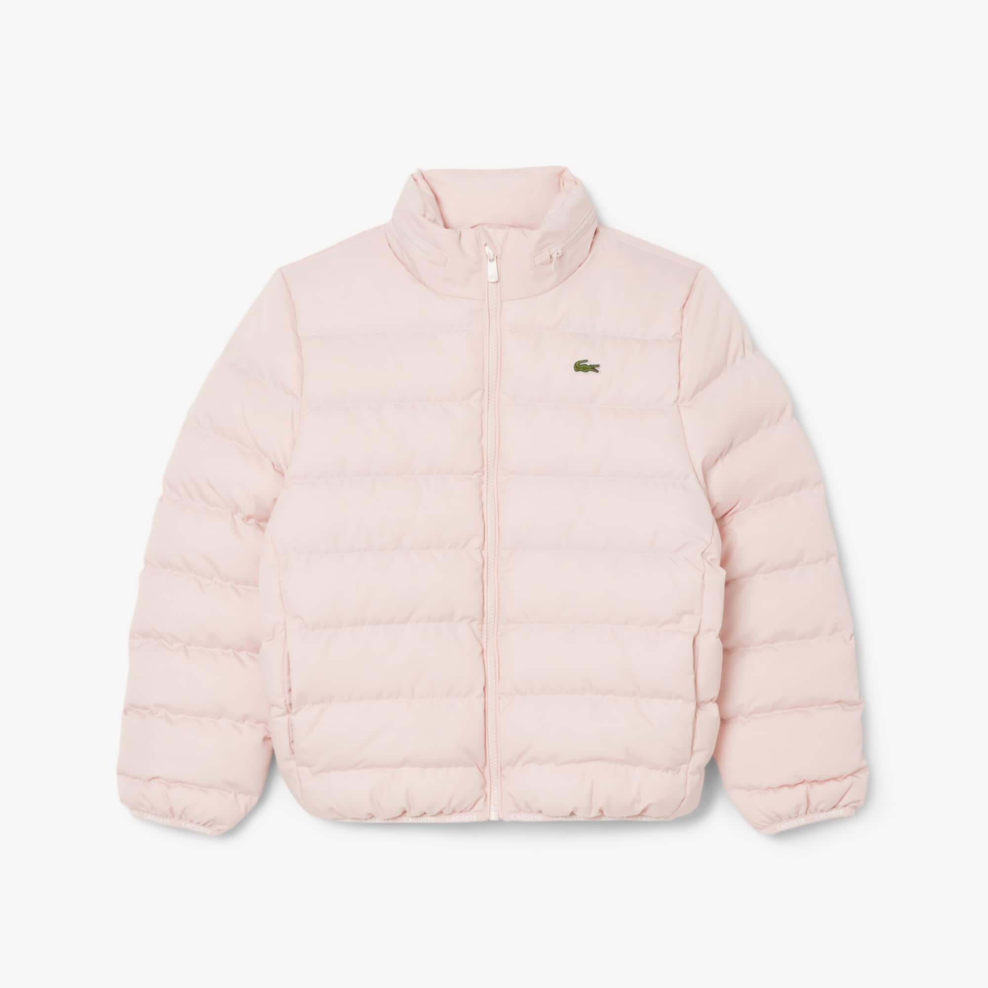 Lacoste Kids' Hooded Diamond Puffer Jacket - 8 Years In Pink