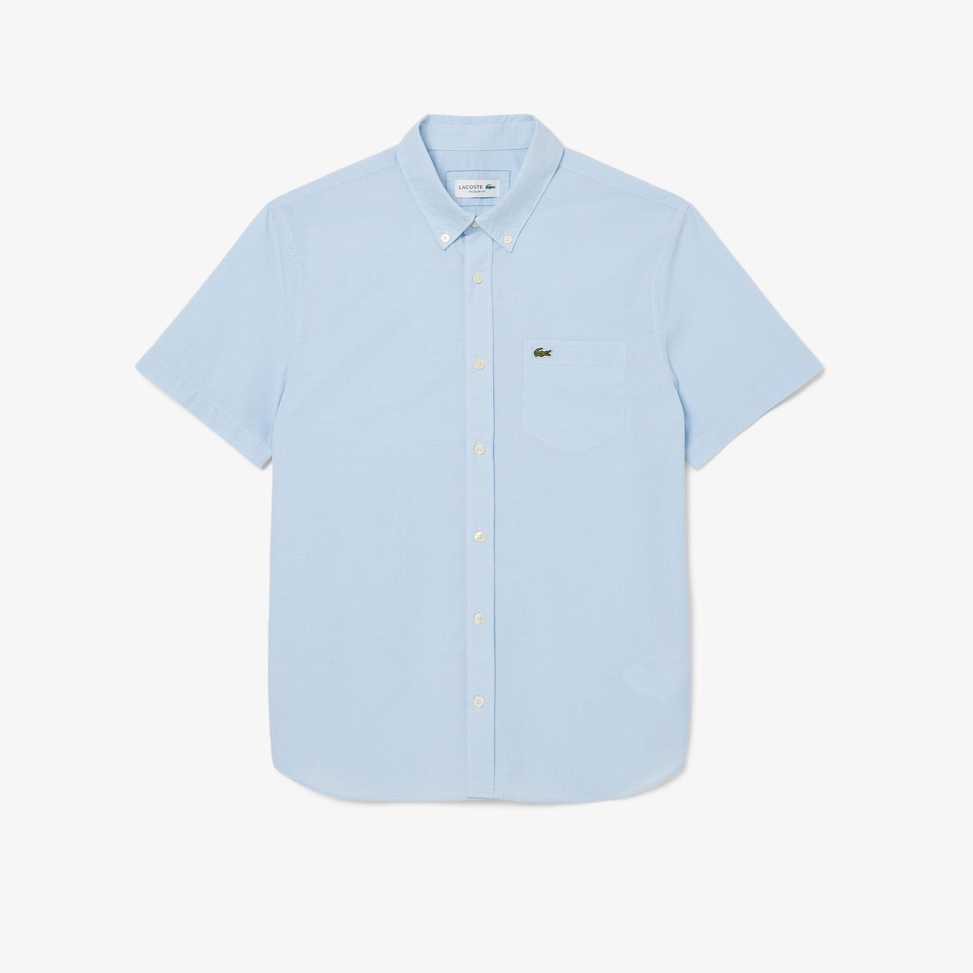 Men's Short Sleeve Regular Fit Gingham Shirt