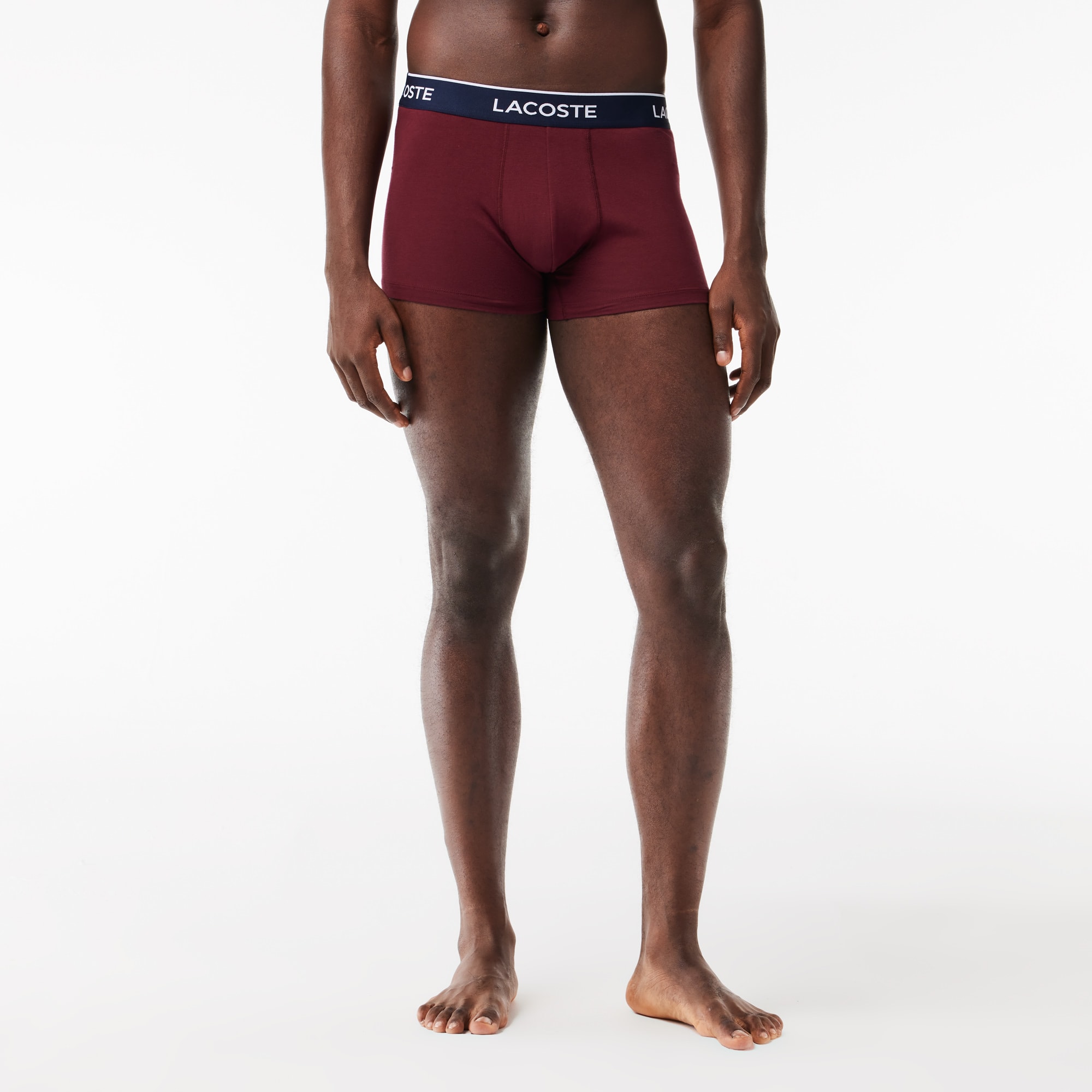 トランクス Lacoste Underwear Boxer Briefs 3-Pack 5H3389-W64 Men's 3-Pack Stretch Cotton Boxer Briefs - Underwear - New