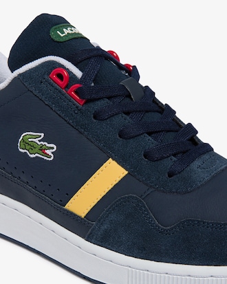 Men's T-Clip Leather and Suede Sneakers