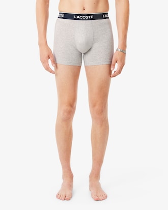 Paquete de 3 calzoncillos b&oacute;xer de algod&oacute;n el&aacute;stico para hombre