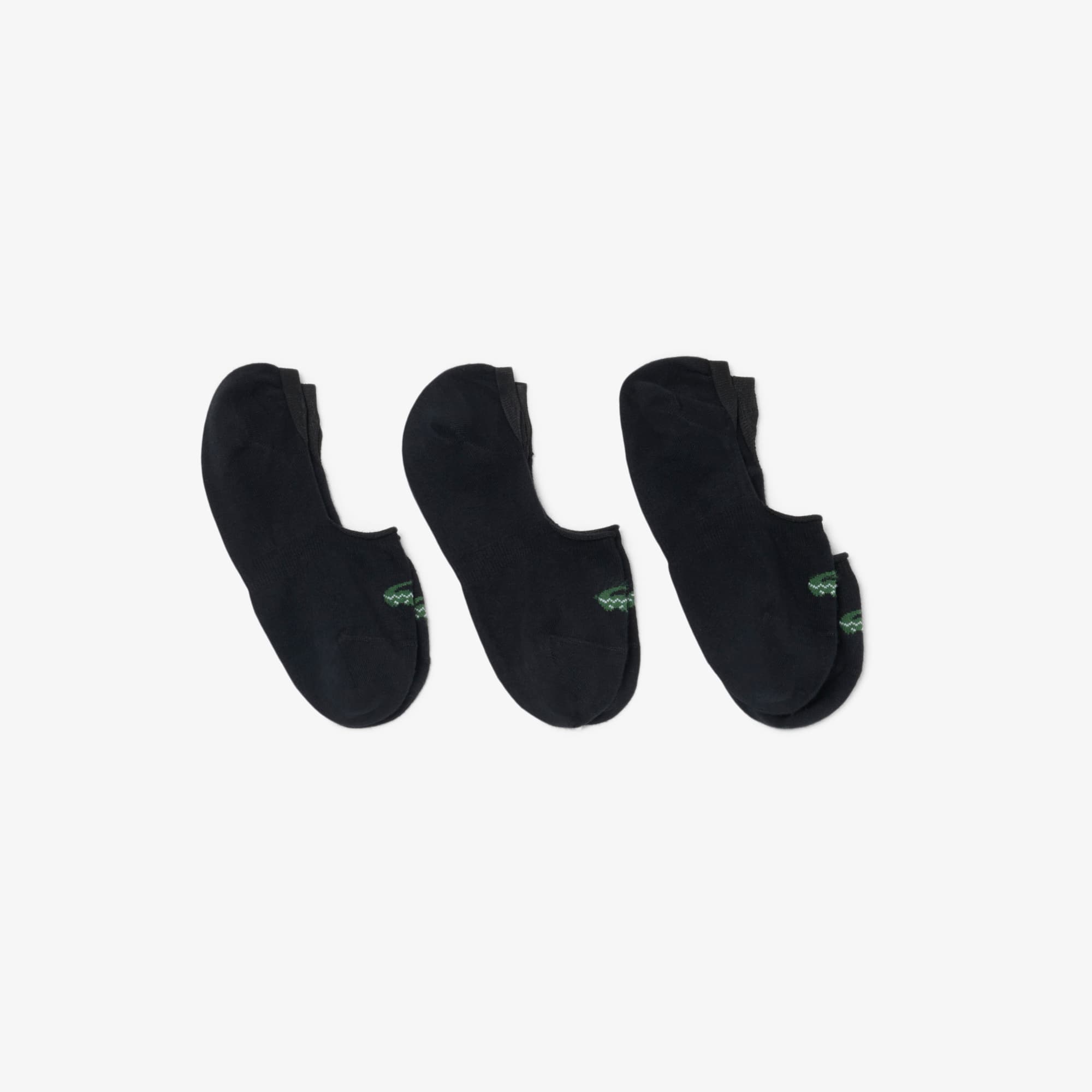 Lacoste 3-pack Sneaker Socks - 3 - 5.5 In Black