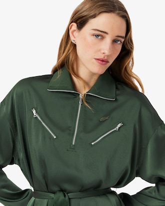 Women's Long Sleeve Belted Dress