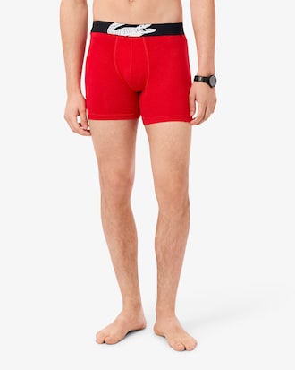 Conjunto de 3 b&oacute;xers largos de algod&oacute;n el&aacute;stico