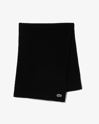 Unisex Ribbed Wool Scarf