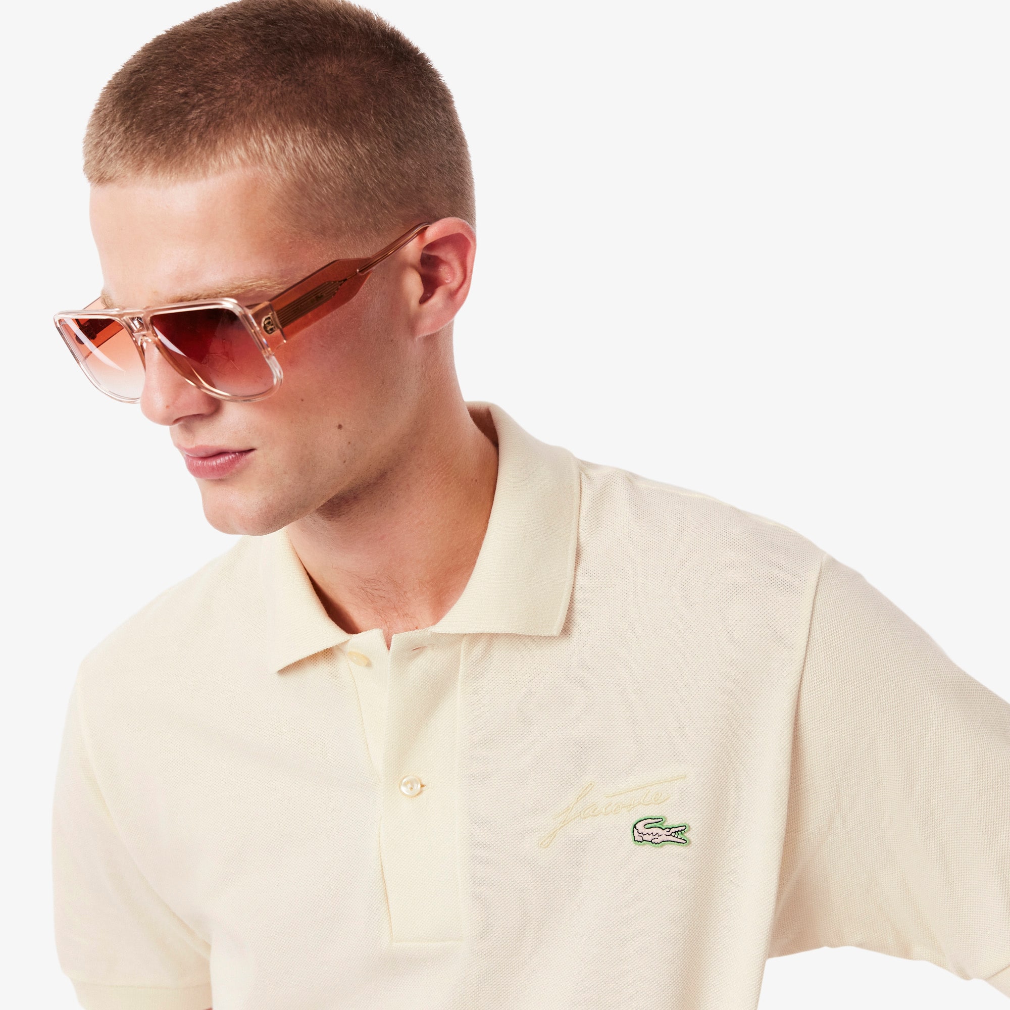 Men's Classic Fit Embroidery Detail Piqué Polo - Polo Shirts - New