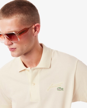 Men's Classic Fit Embroidery Detail Piqué Polo